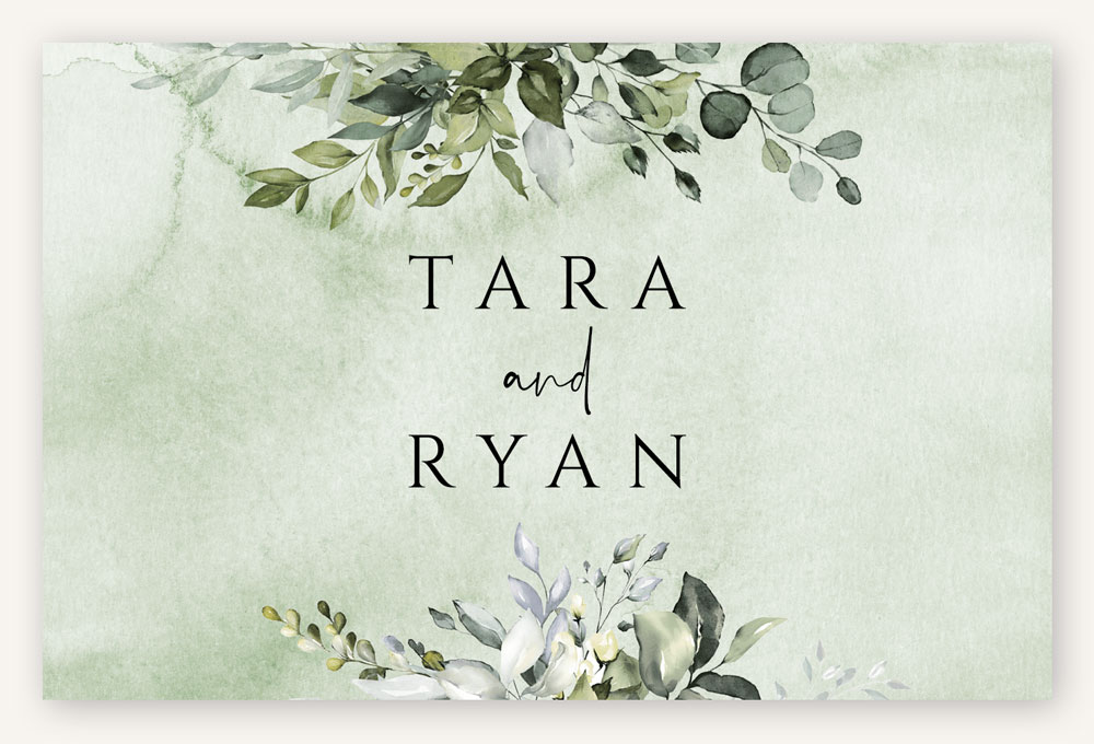 Seagreen RSVP Online Personalised Paperless Digital WhatsApp Wedding Invitations. Save the Dates & Thank You Cards, Australia.