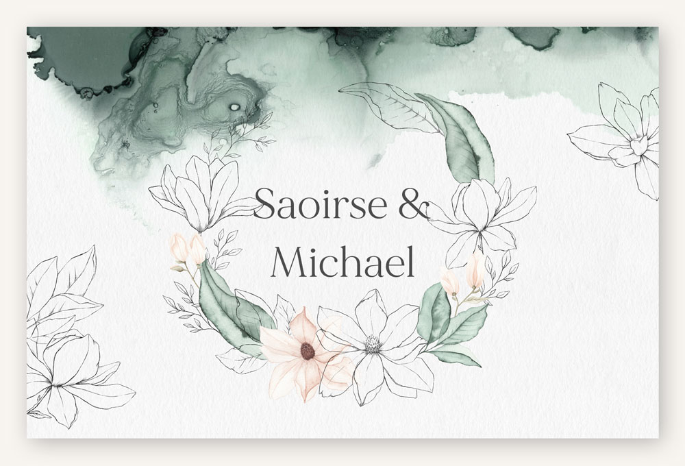 Seagreen RSVP Online Personalised Paperless Digital WhatsApp Wedding Invitations. Save the Dates & Thank You Cards, Australia.